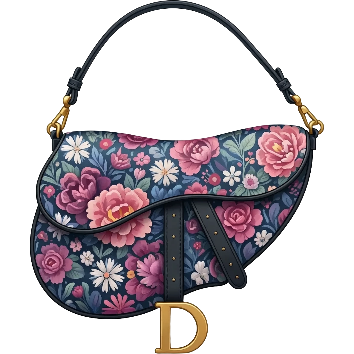 floral dior saddle bag emoji