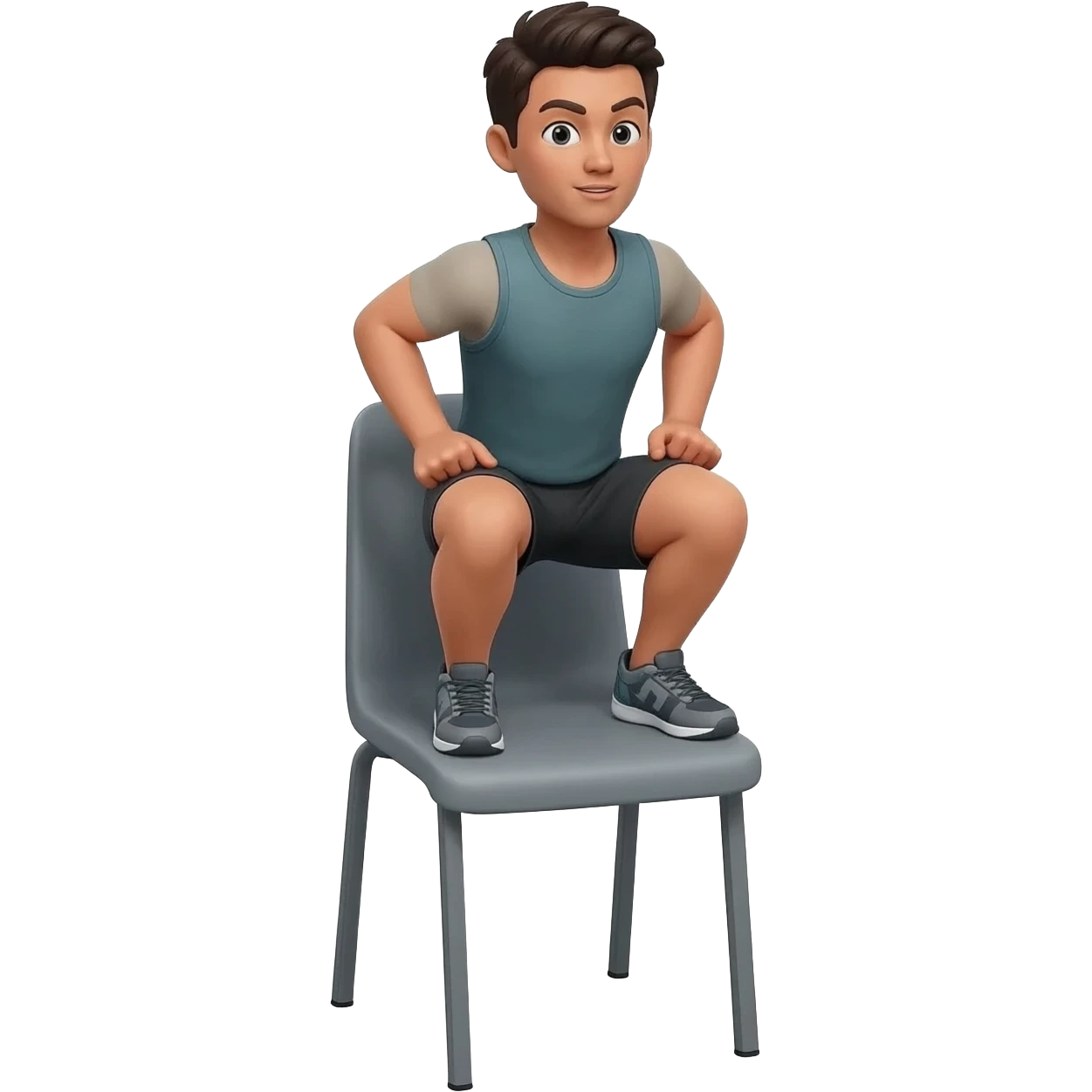 squat to chair emoji