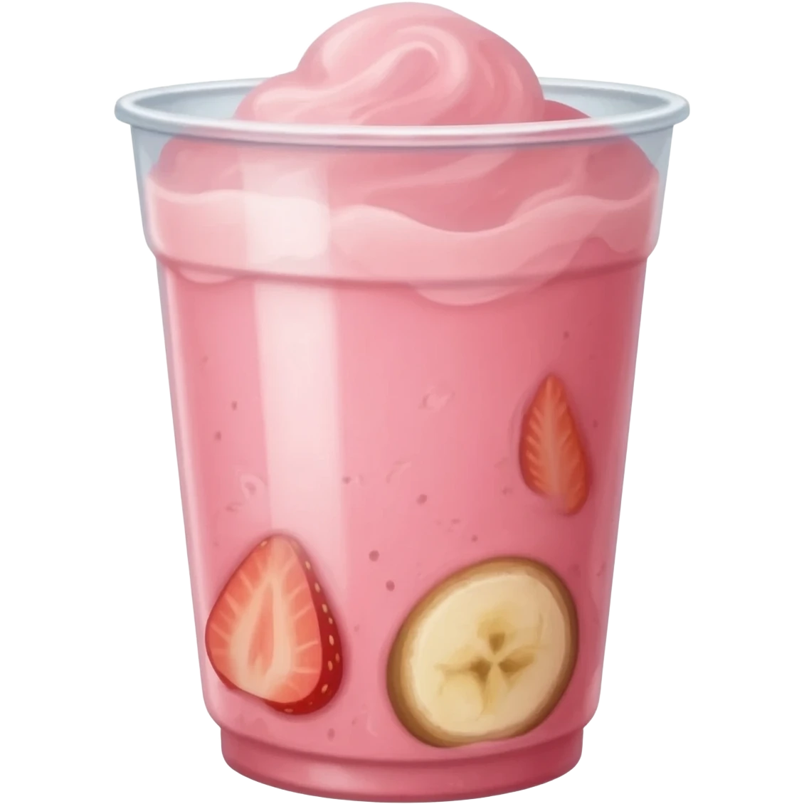 pink smoothie in plastic cup emoji