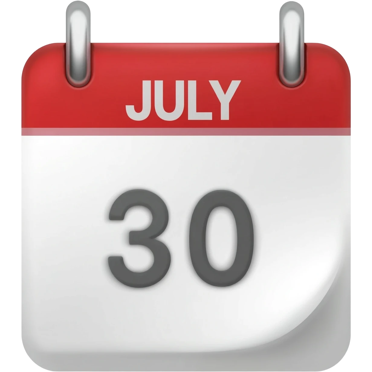 a calendar on july 30th emoji
