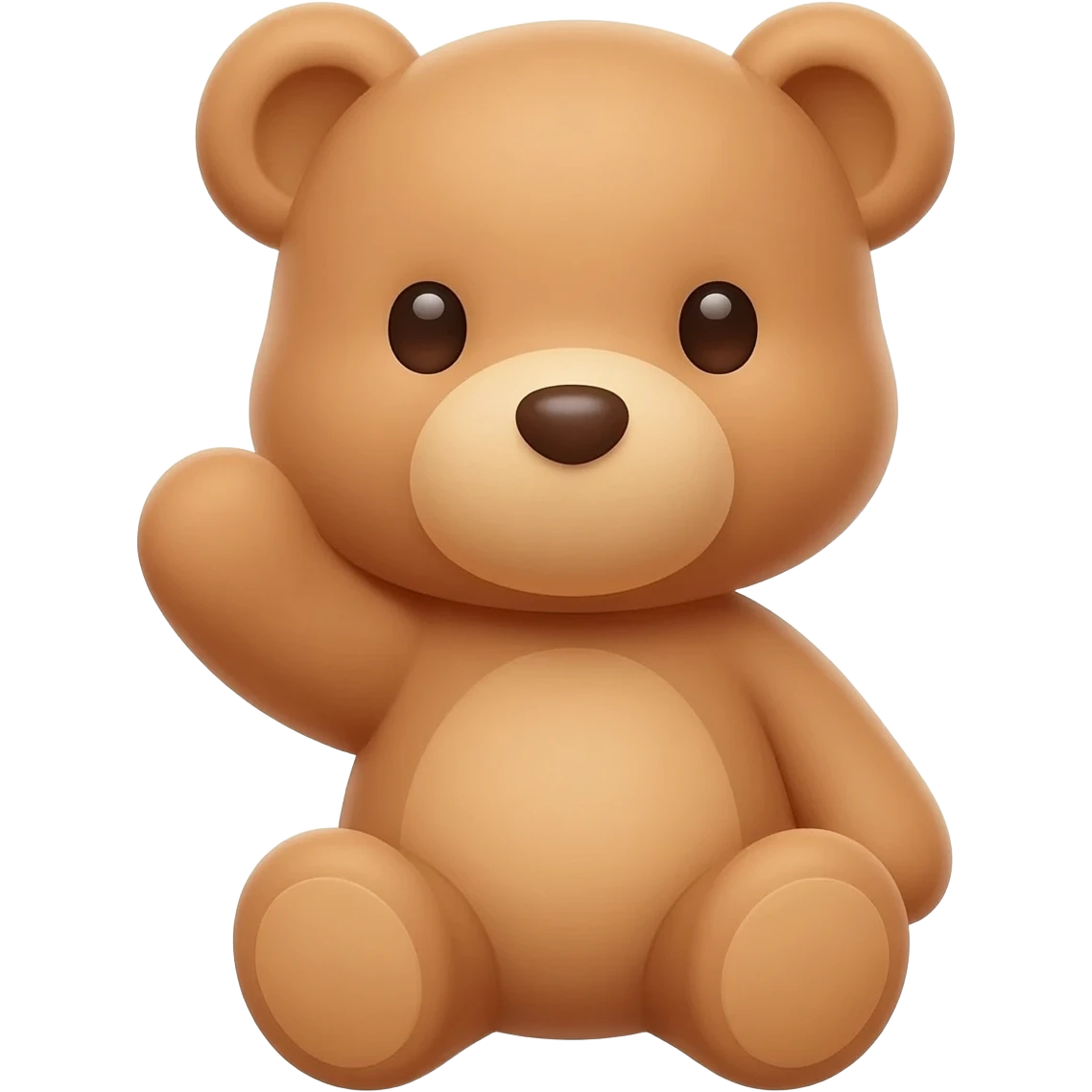 16. small teddy bear waving emoji