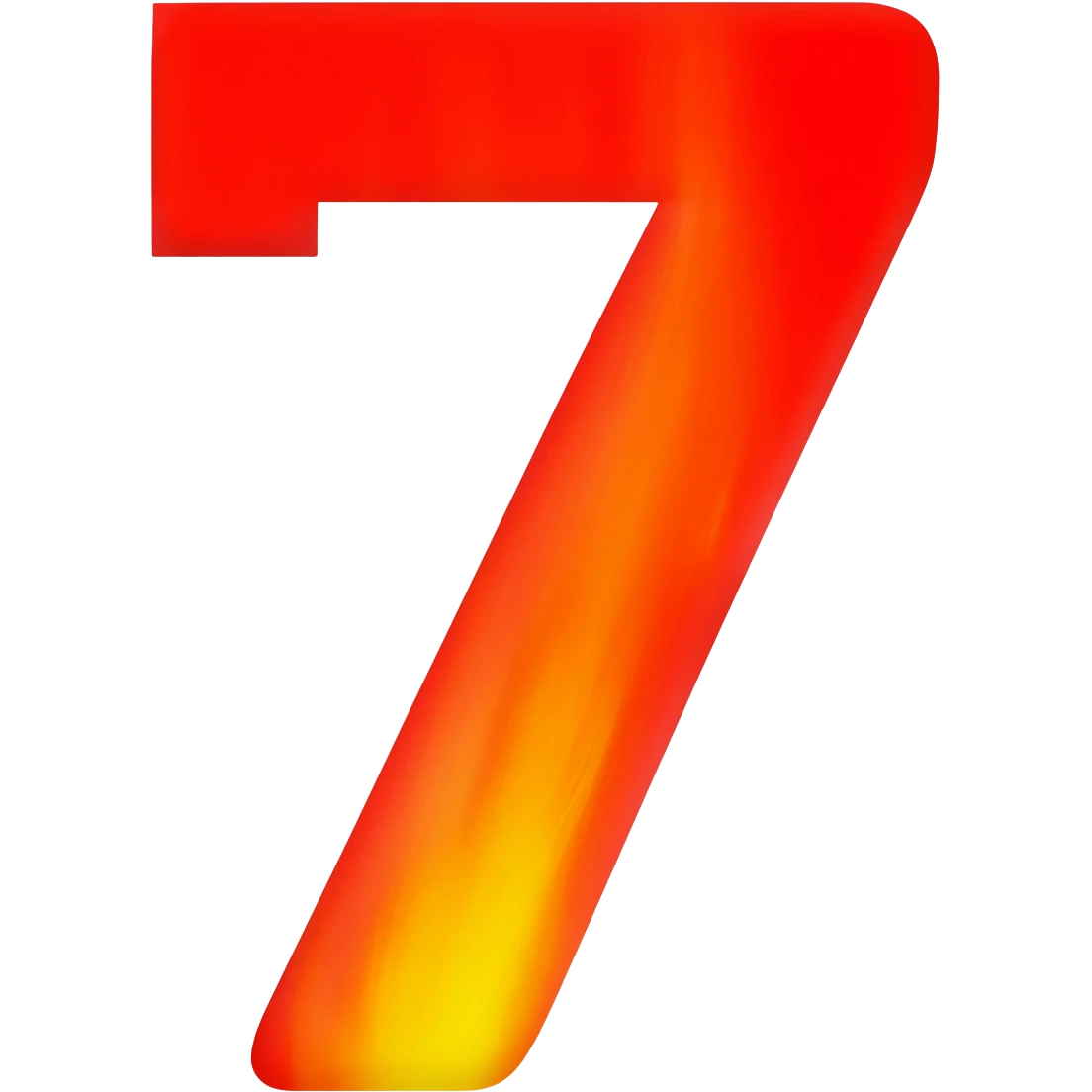 a red flaming seven emoji