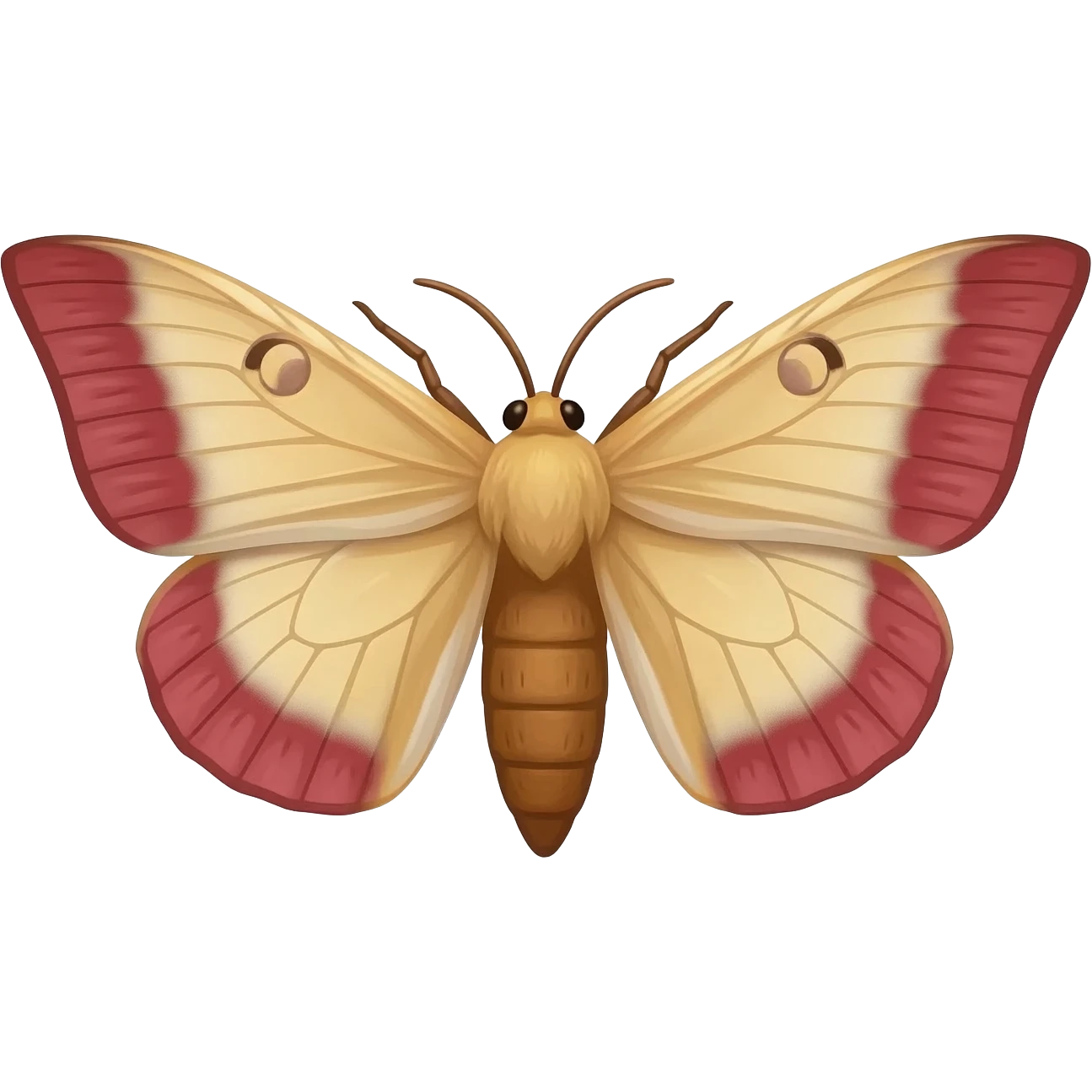 pale red moth pointed wings emoji