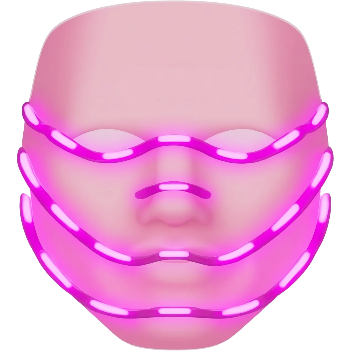 pink led face mask emoji