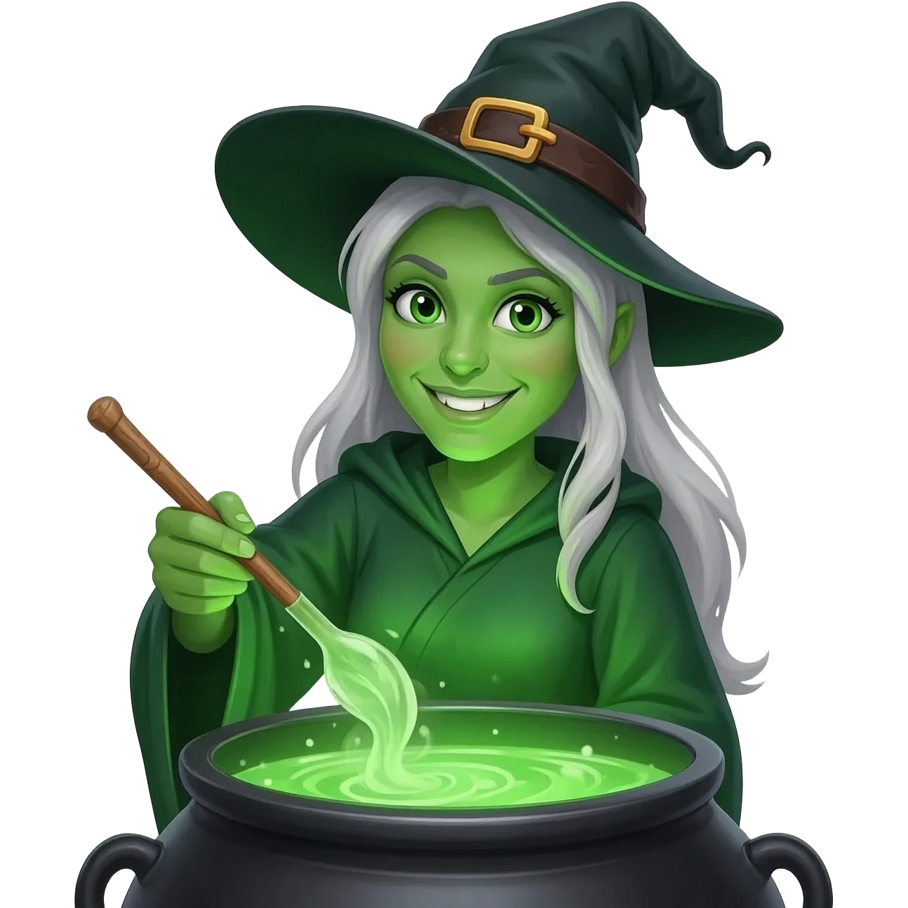 green witch cooking potion emoji
