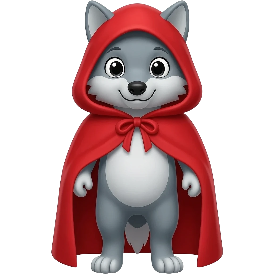 lobo caperucita roja, sin la capa roja lobo sin capa emoji