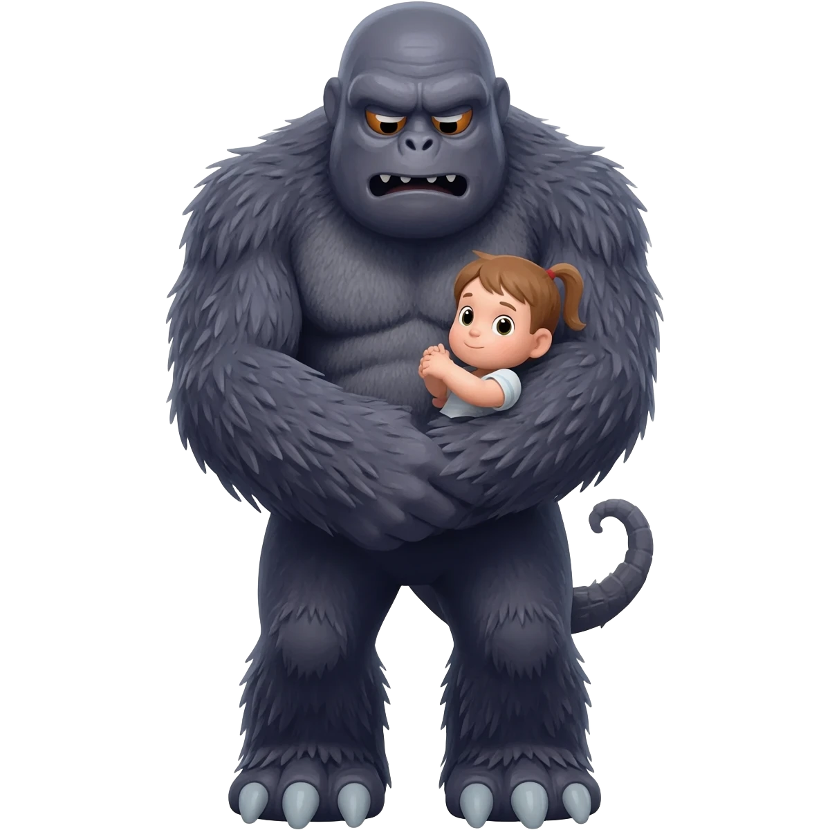 a full view of Giant monster  with something small emoji