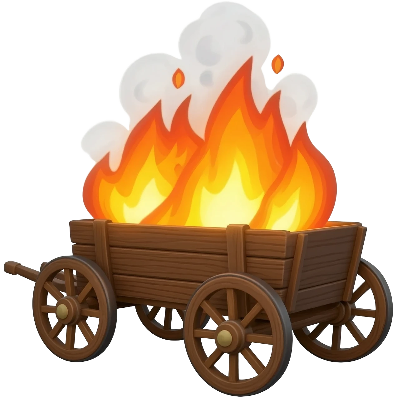 Burning wagon emoji