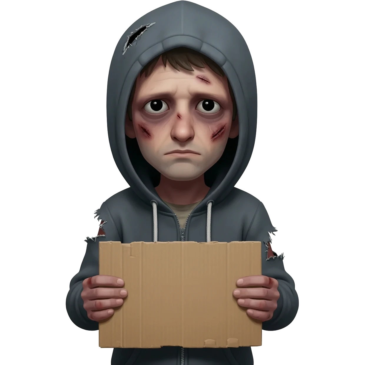 homeless skinny man emoji