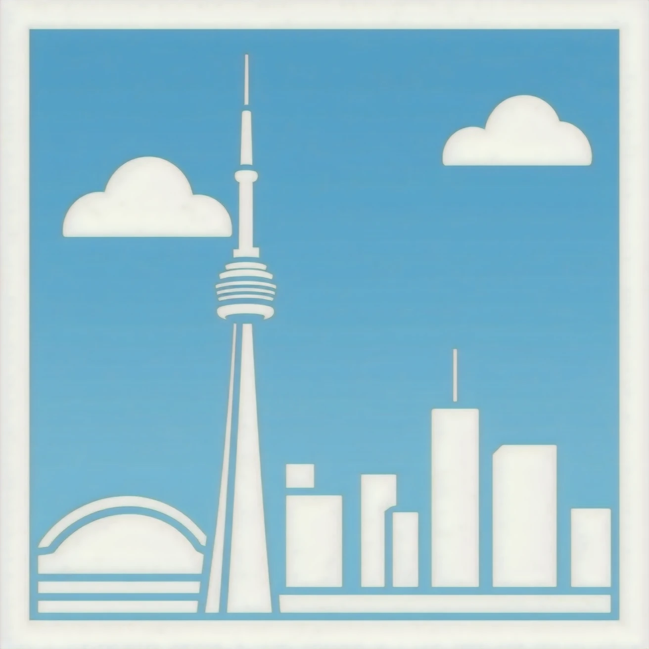 CN tower white outline emoji emoji
