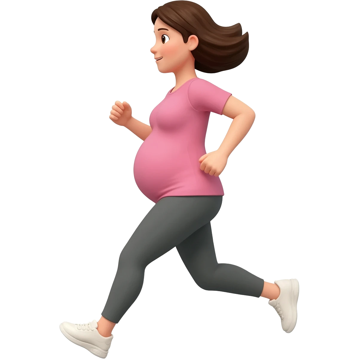 pregnant women runinng emoji