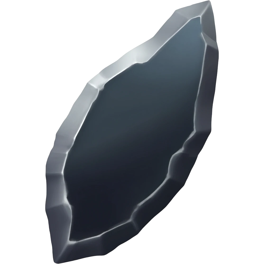 сгенерируй тёмный осколок в прозрачном фоне в и в форме 112 x 112 emoji