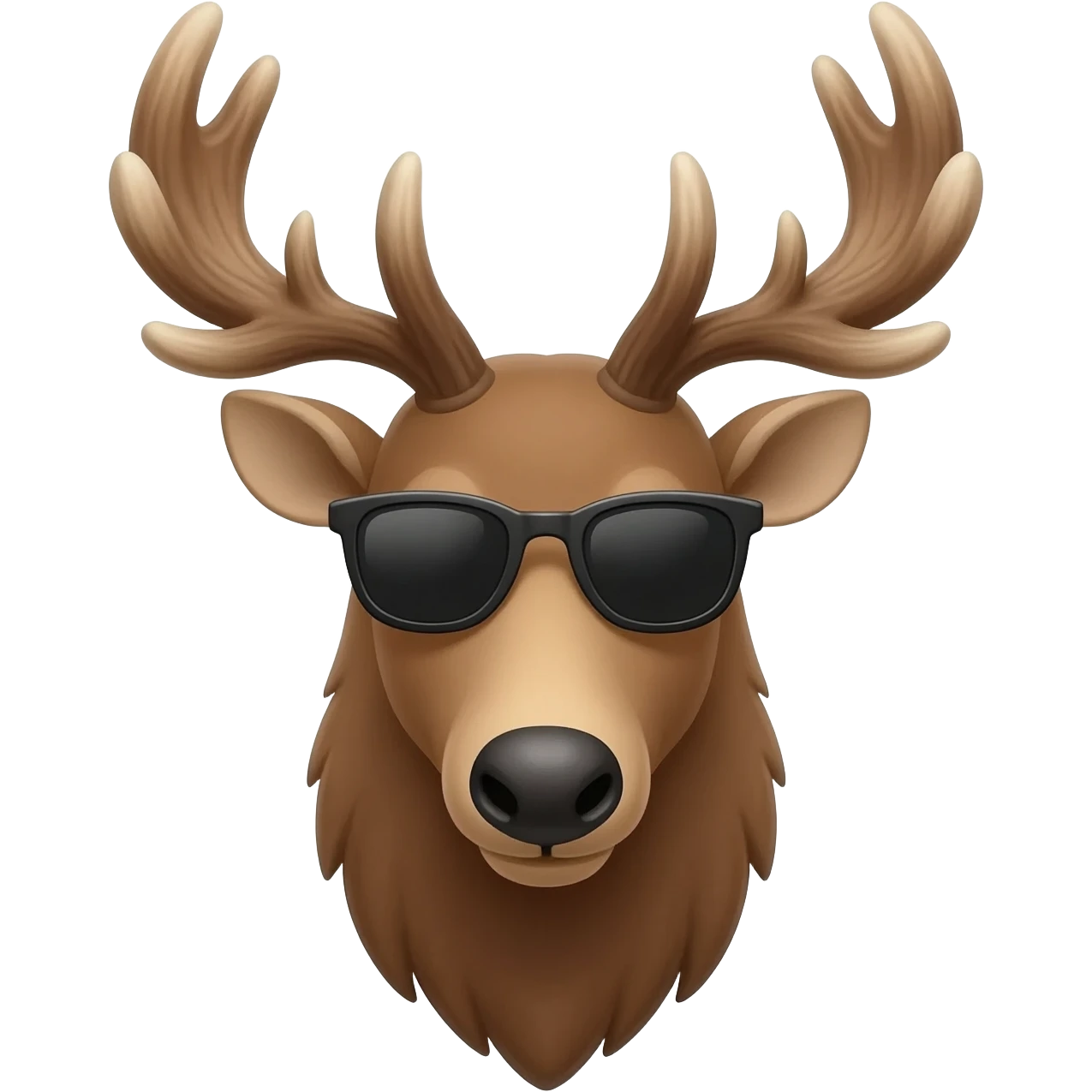 Cooler Elchkopf diagonal mit Sonnenbrille emoji
