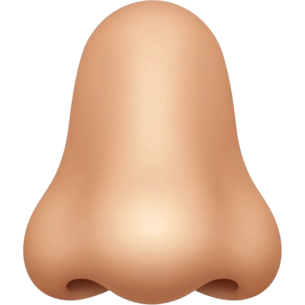 a simple nose, front angle without any face emoji