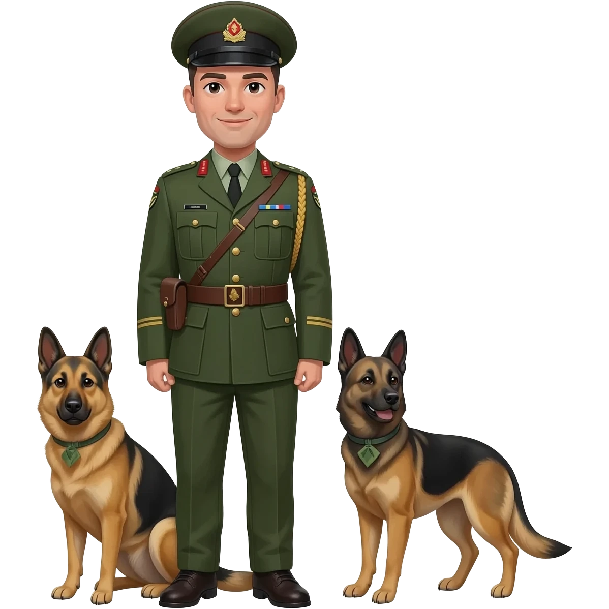 Canada millitary people and millitary dogs emoji