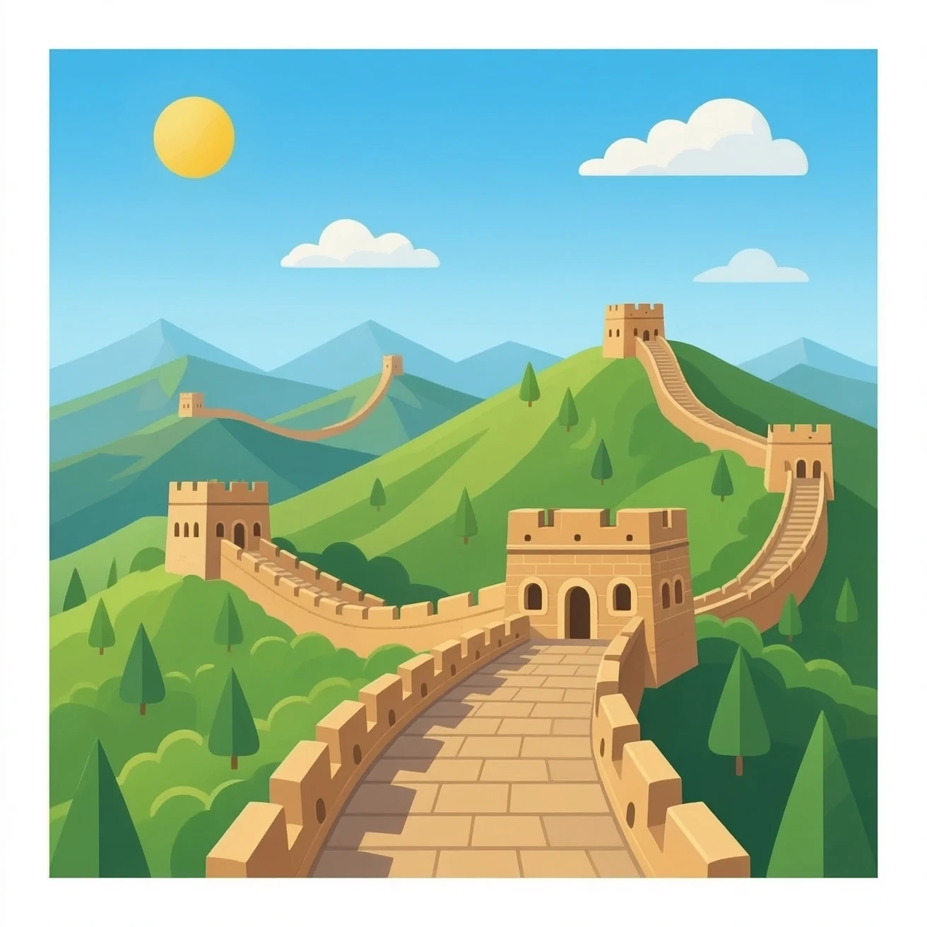 great wall of china holiday emoji