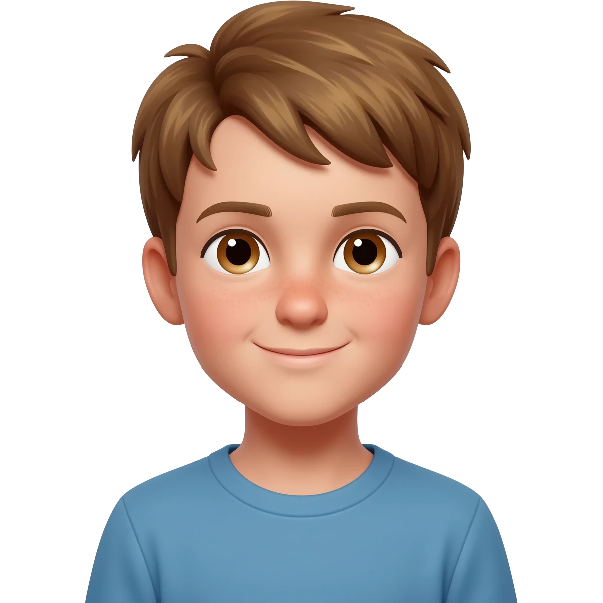 A boy. With the hair in brown and blonde emoji