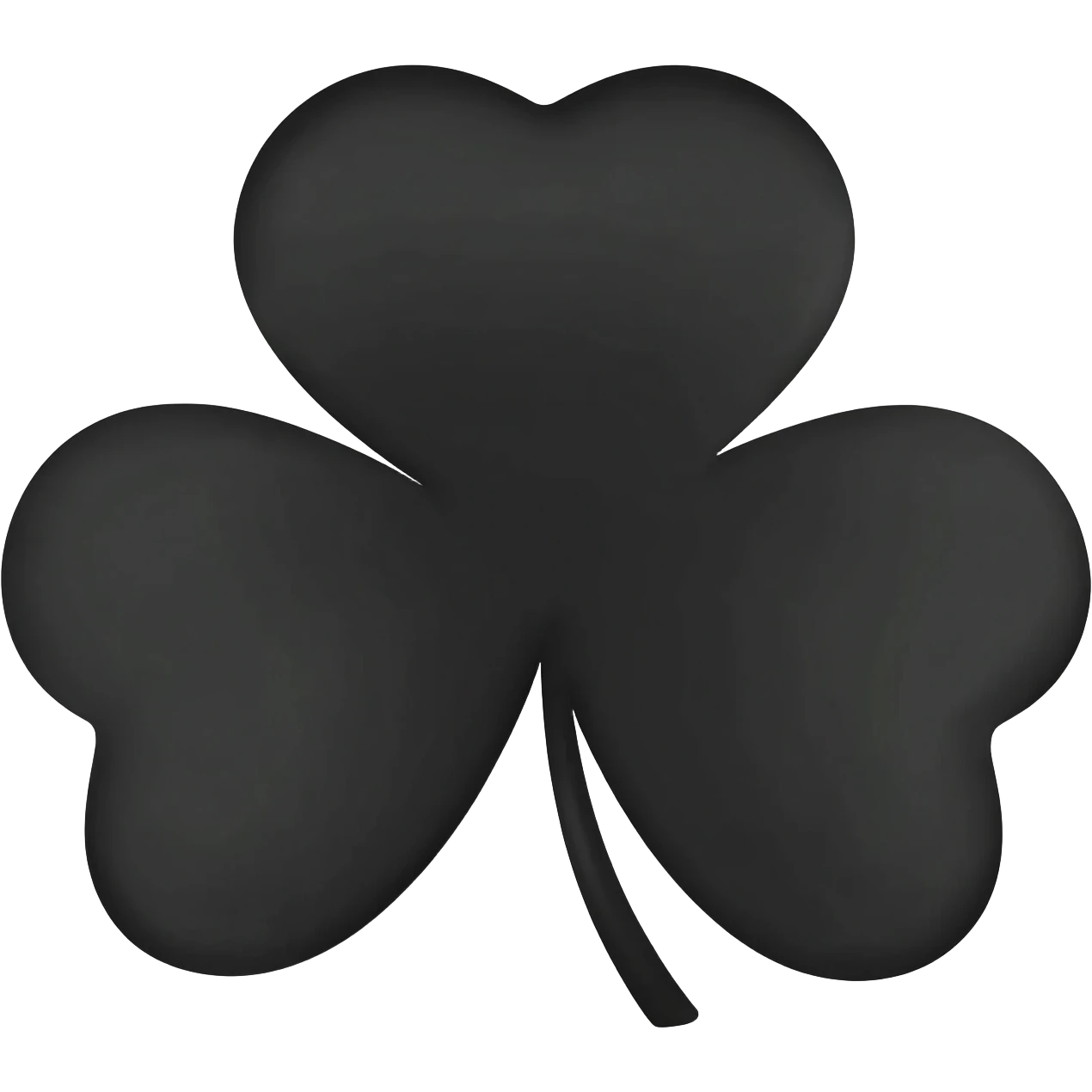 Black five leaf clover emoji
