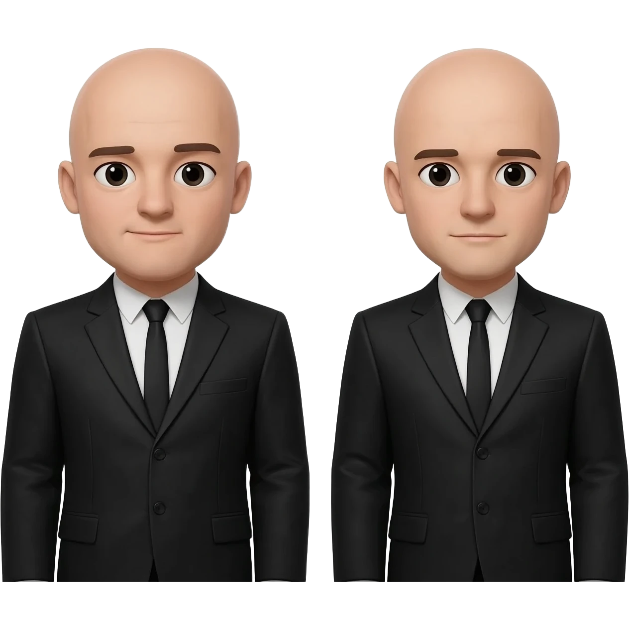 Twin bald mans emoji