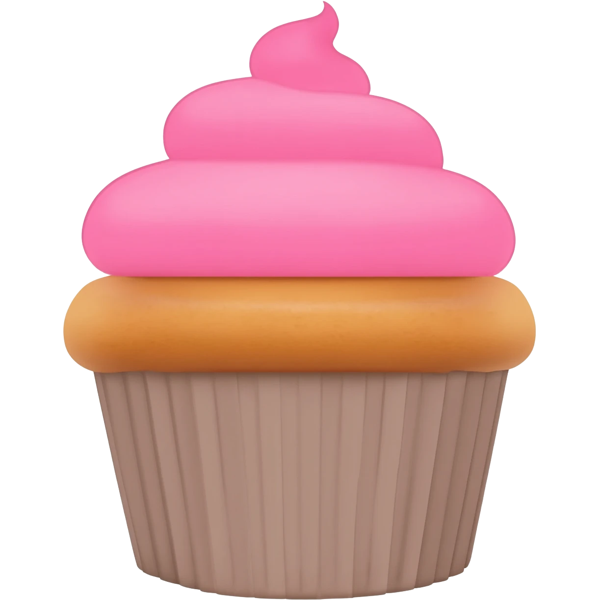 Cupcake with pink icing emoji