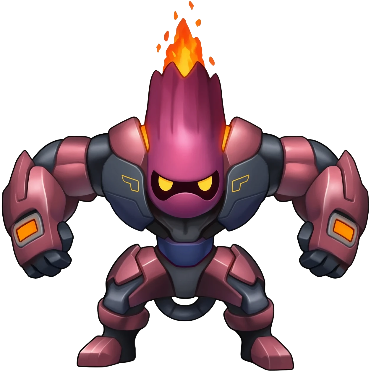 Futuristic volcanic elemental badass cool tough evil Suicune-Bayleaf-Celebi-Pokémon-Fakémon-hybrid-creature emoji