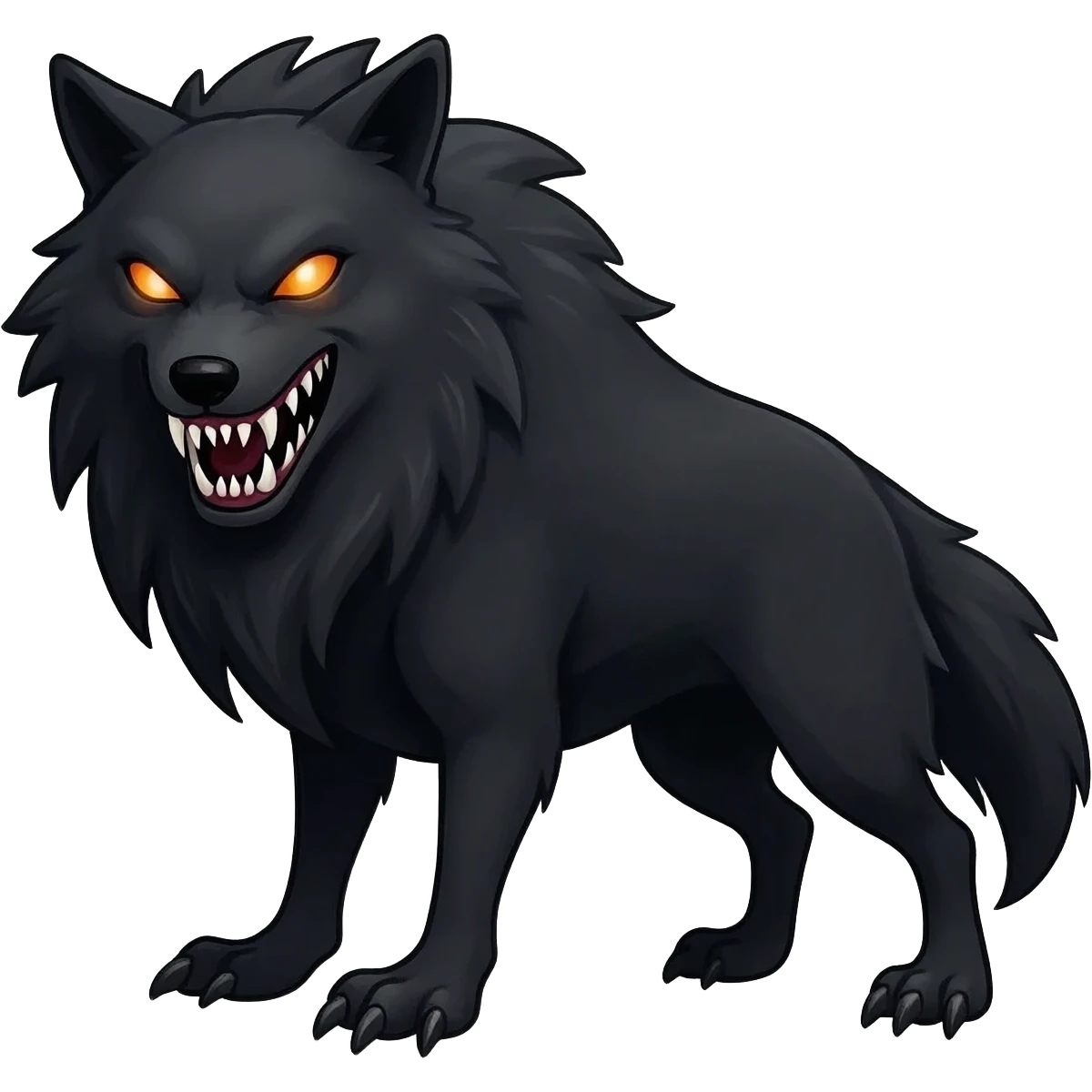 scary wolf emoji