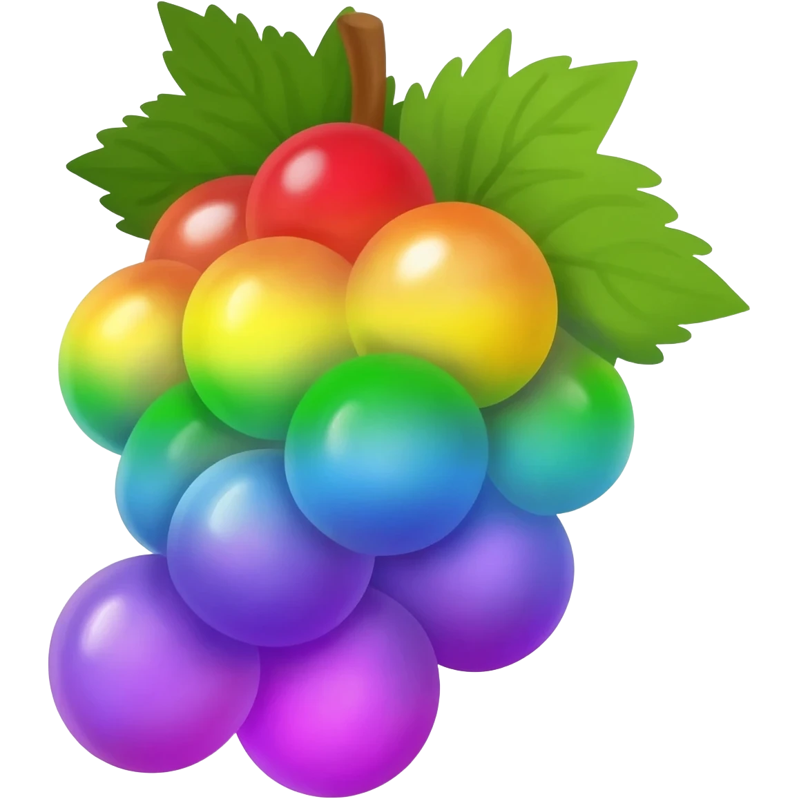 Rainbow Grape emoji
