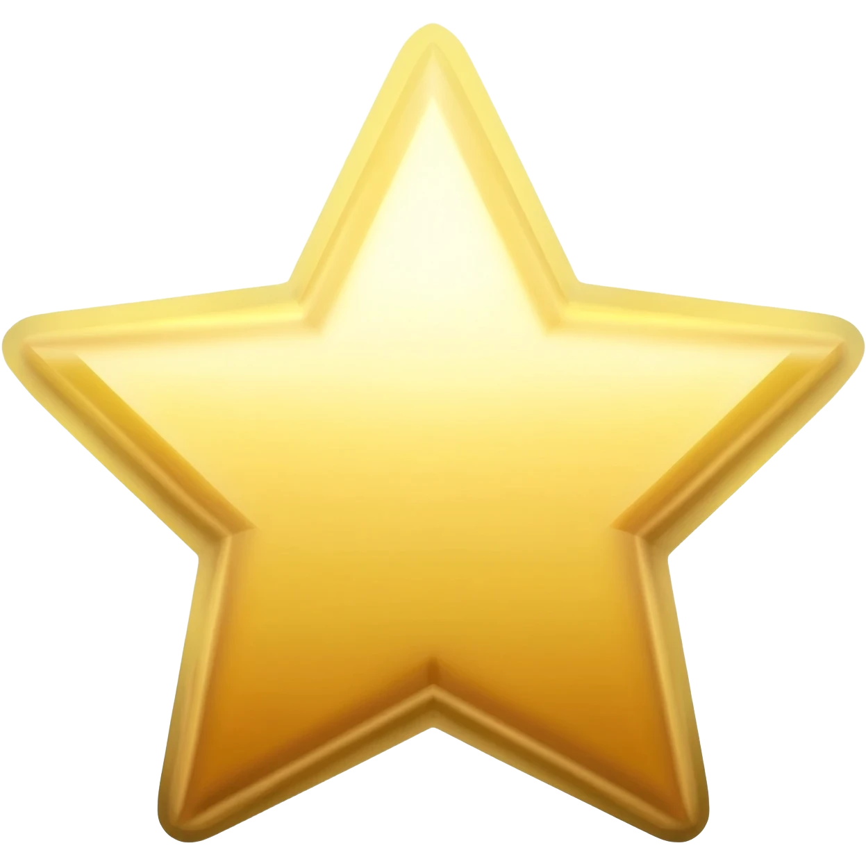 shiny golden star with sparkle glow emoji