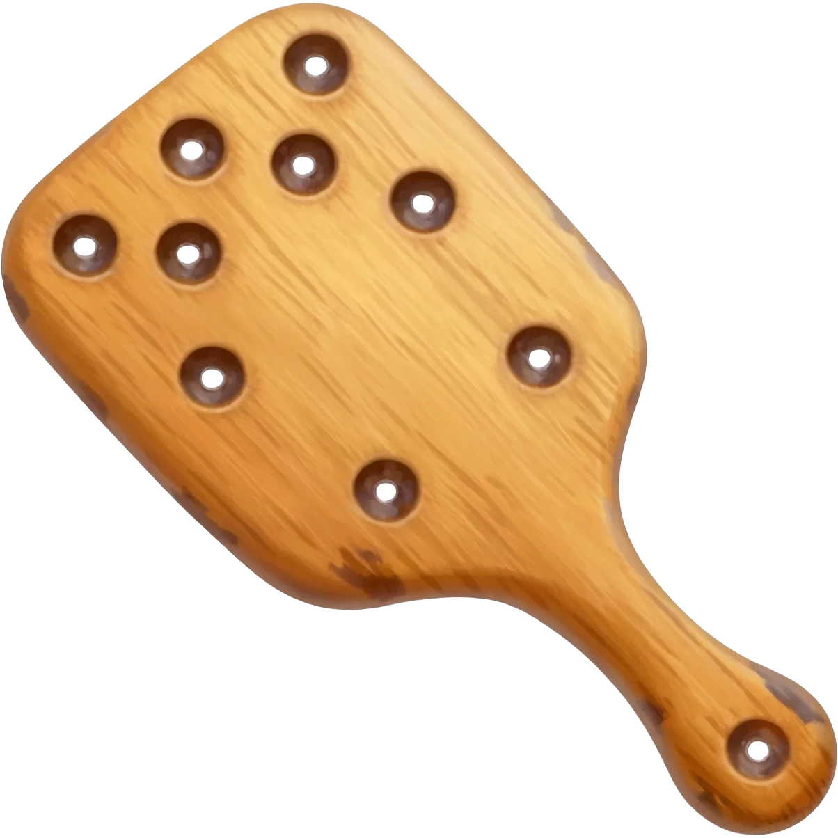 Wooden Spanking paddle with holes emoji emoji