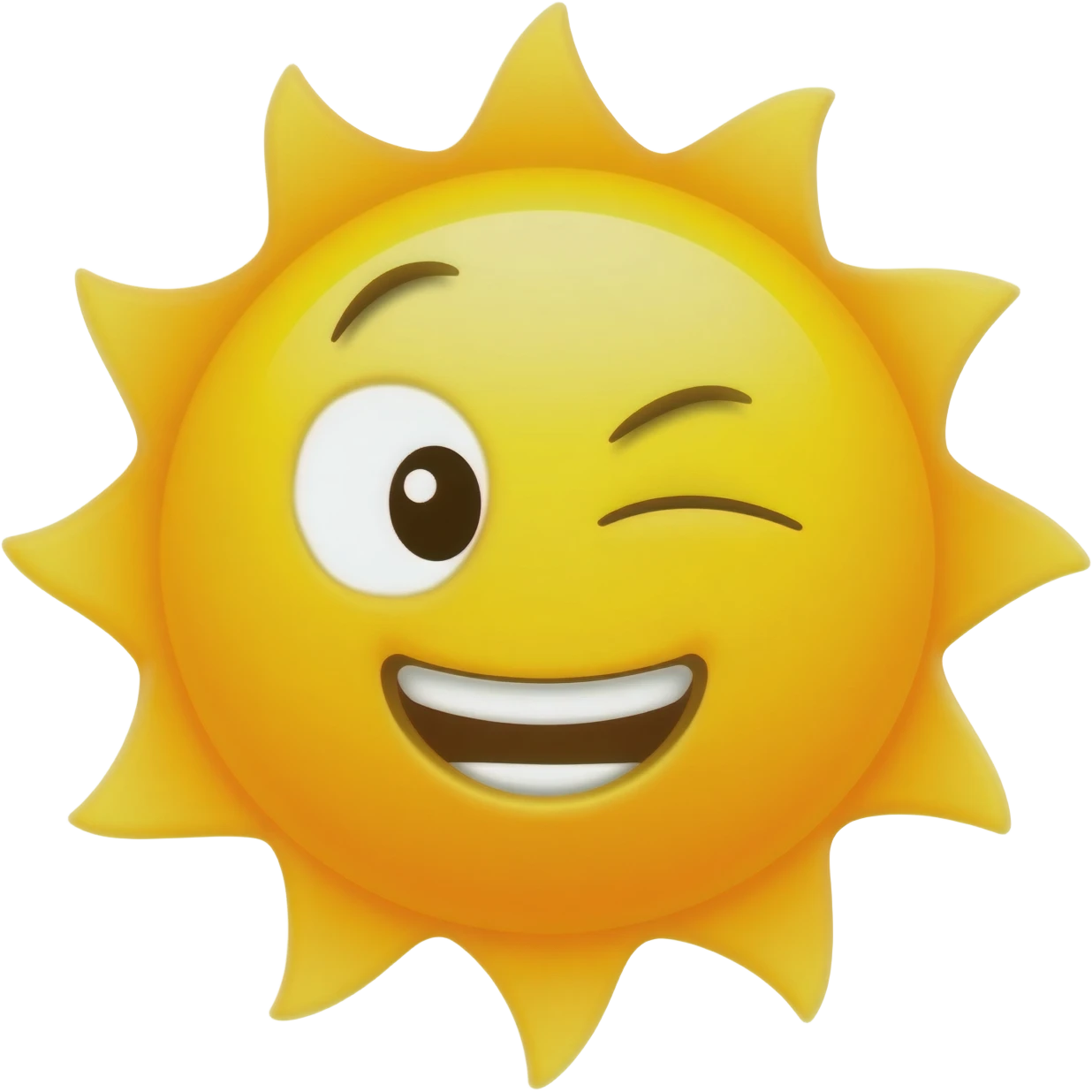 create an emoji like the cheeky yellow moon emoji but instead its a cheeky sun with a side eye emoji