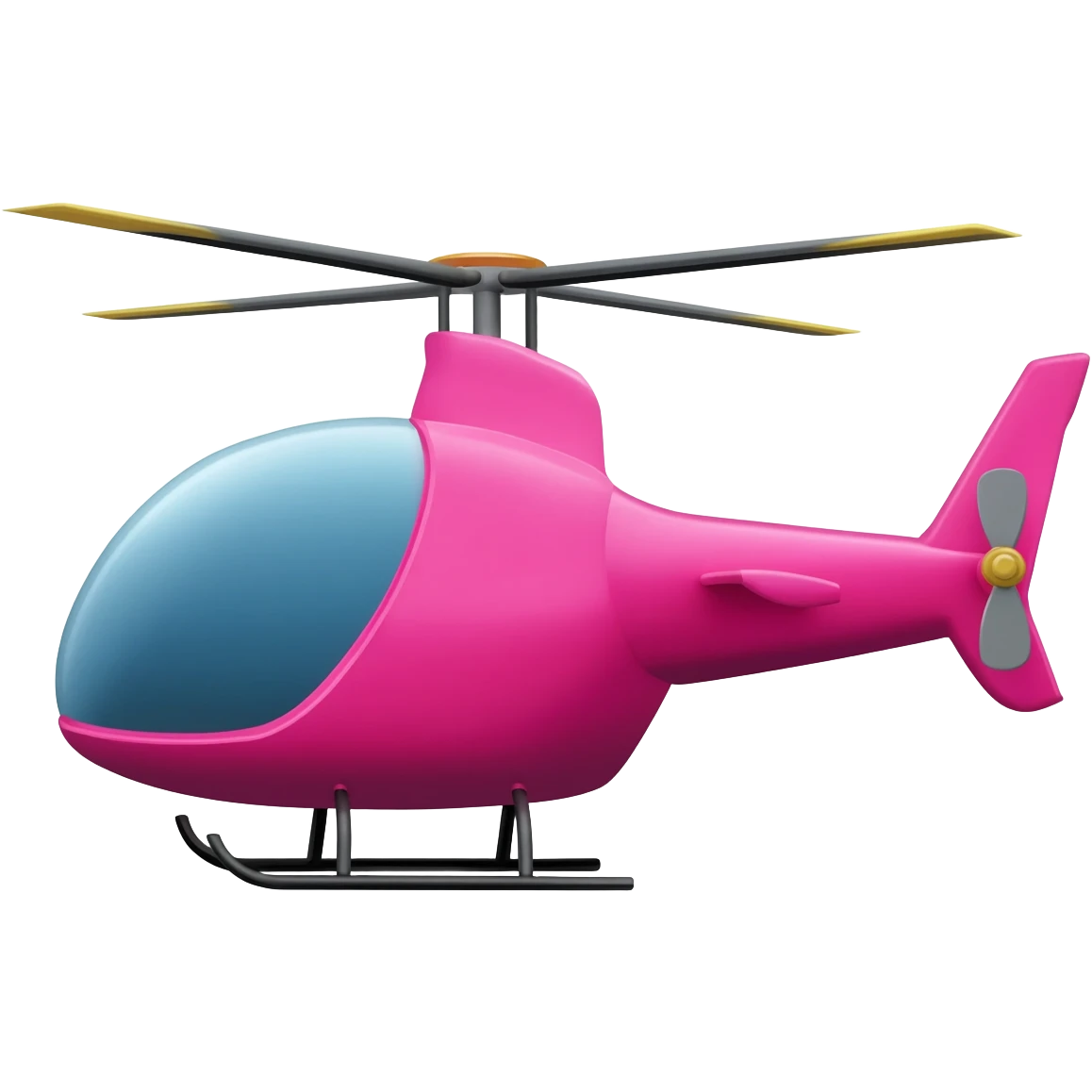 Pink helicopter emoji
