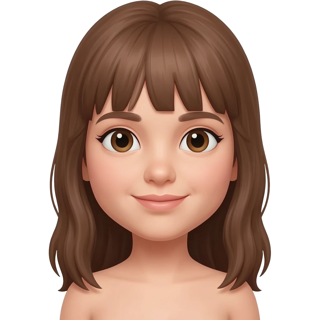A girl with no clothes emoji
