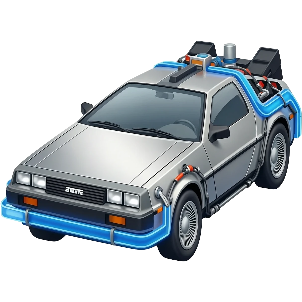 DeLorean Time Machine from Back to the Future emoji