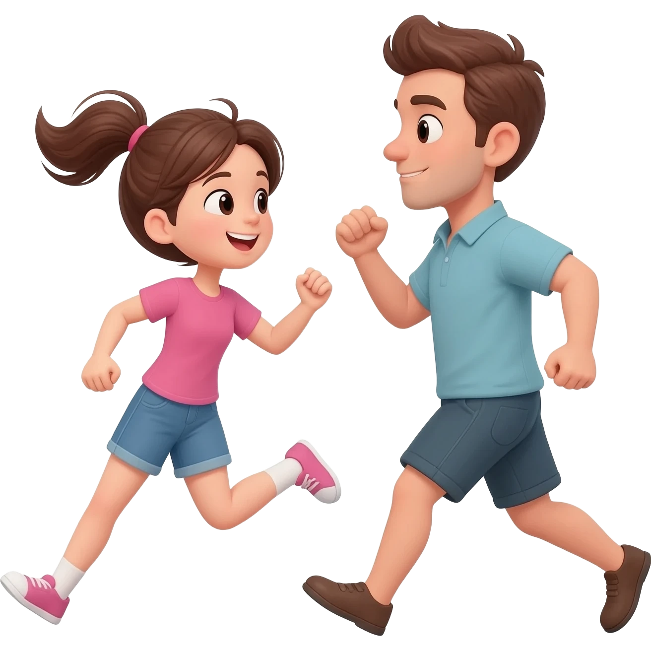 girl running from man emoji