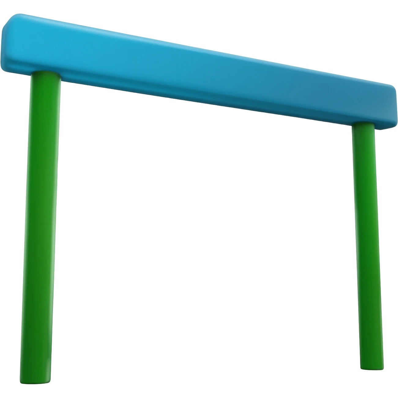 Blue and green track hurdle emoji