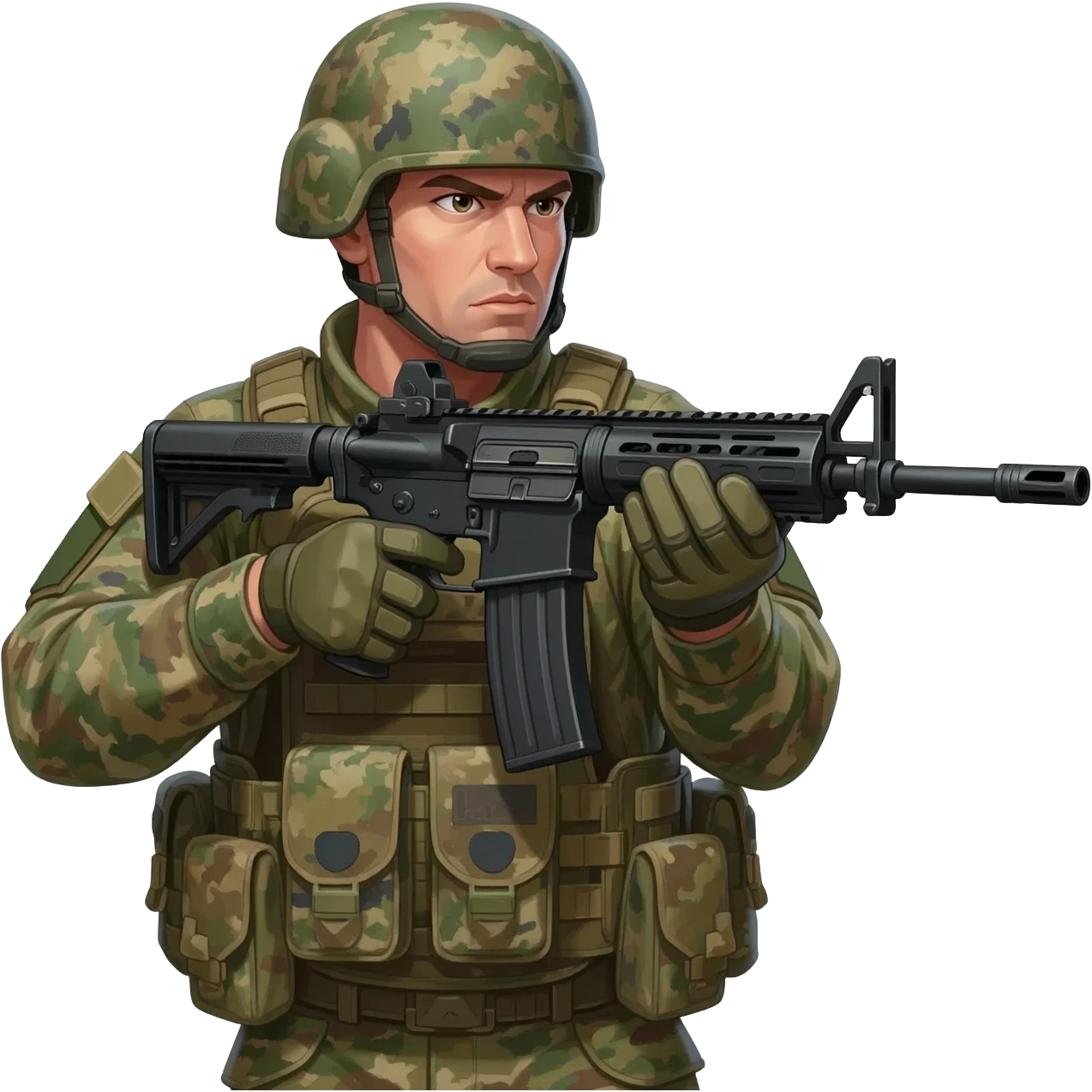 assault rifle sniper military theme hunter but JUST the sniper emoji