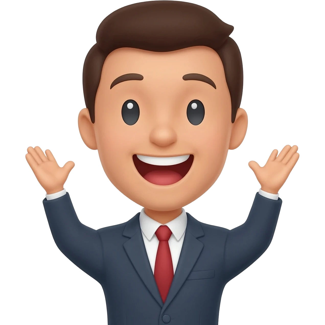 rejoicing businessman emoji