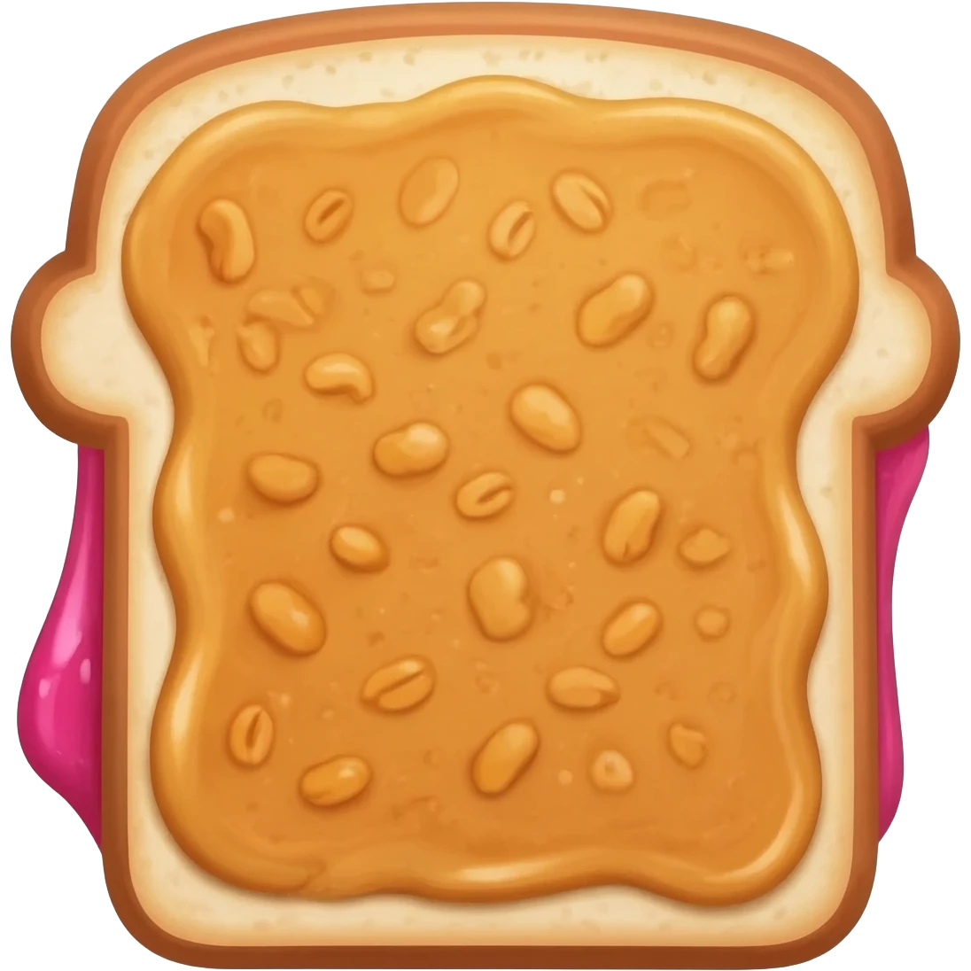 Pbj sandwich with ruby pink jelly emoji