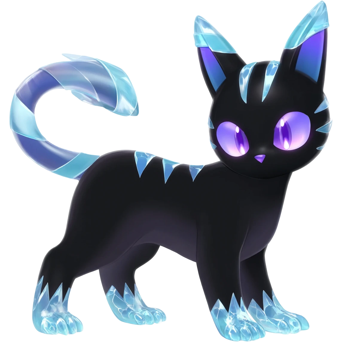 Umbreon-Glaceon-Sylveon-hybrid-animal-Fakémon-Pokémon-fusion emoji