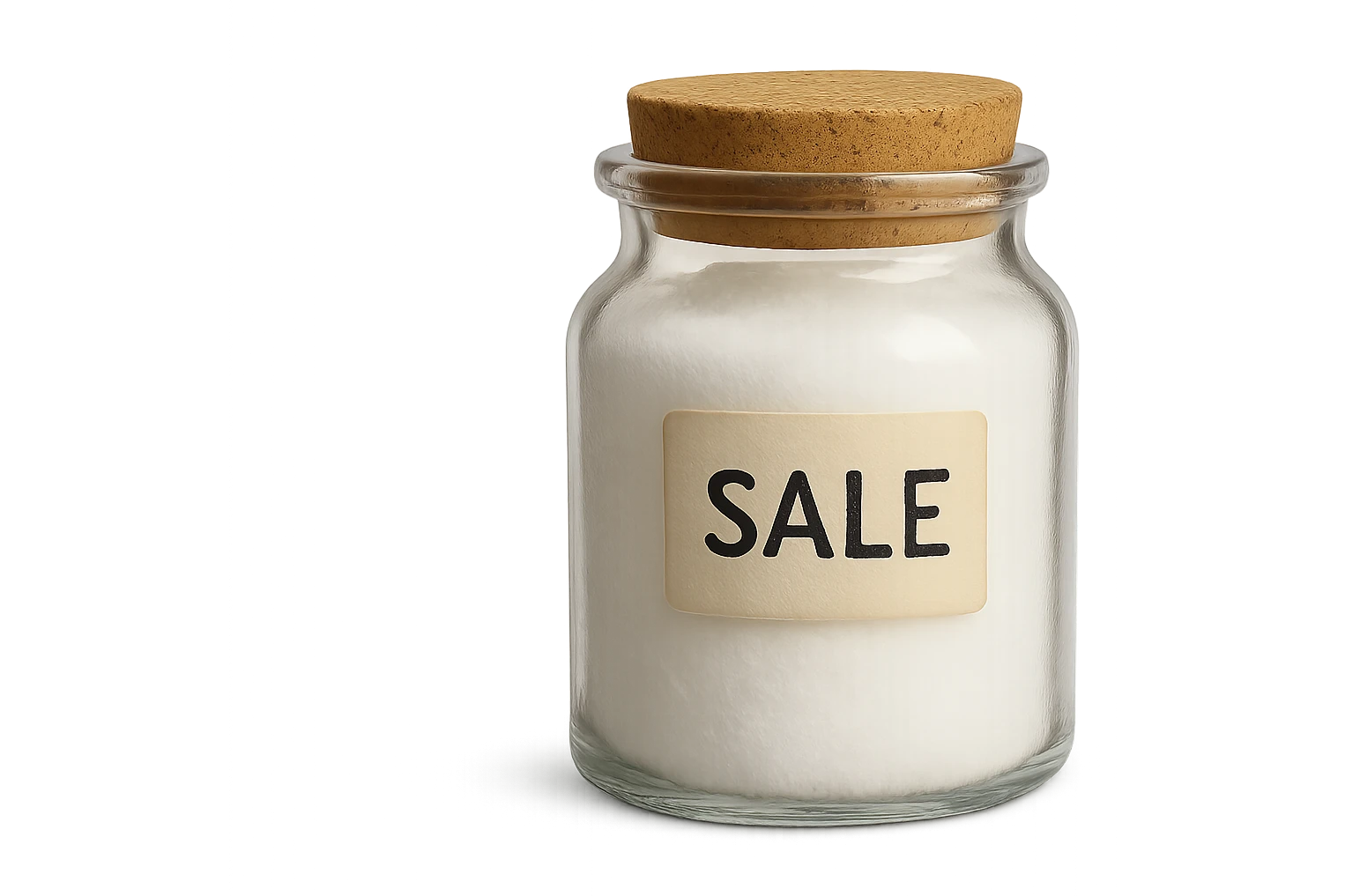 BARATTOLO DI SALE, ISOLATA SU SFONDO BIANCO emoji