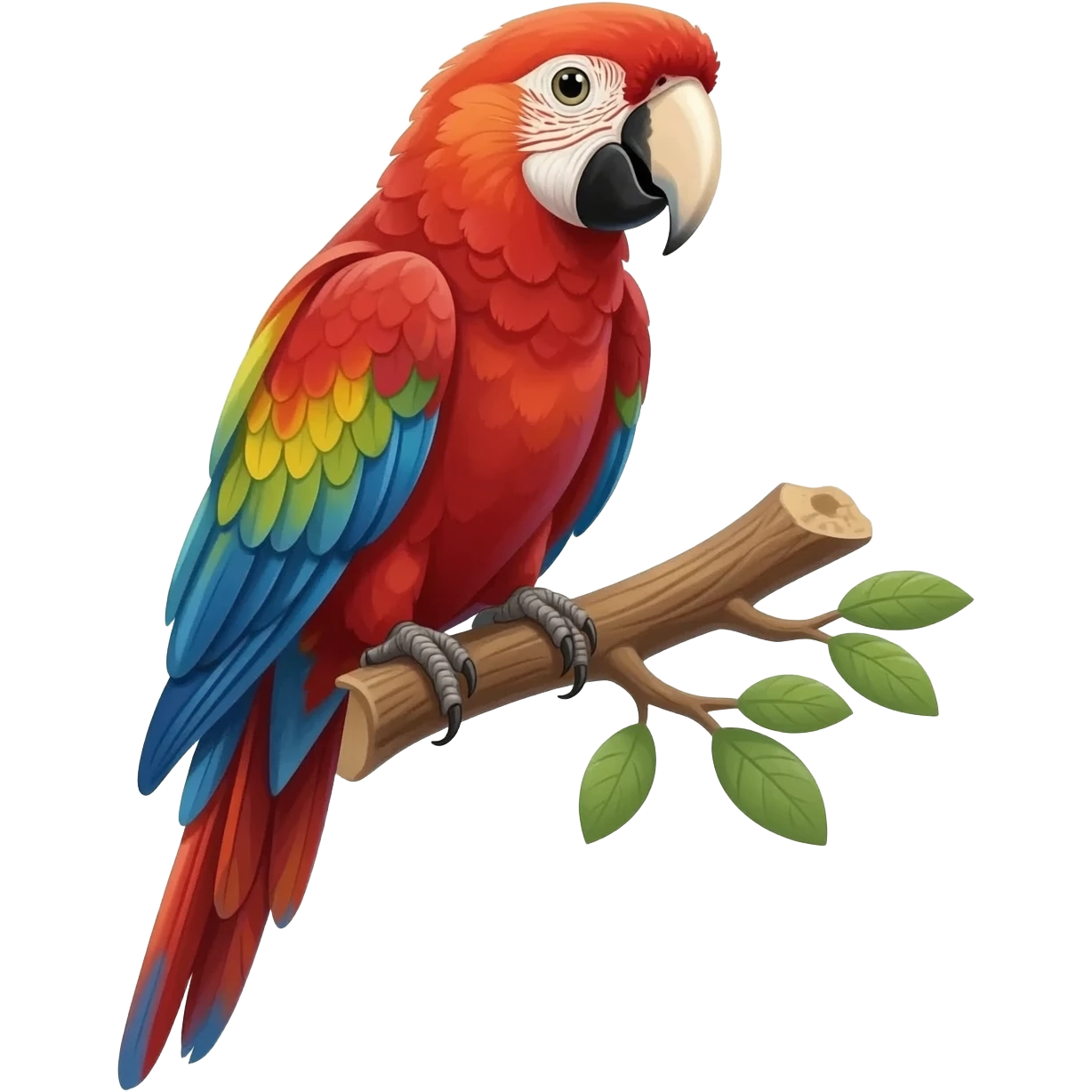 Uma arara vermelha sentada emoji