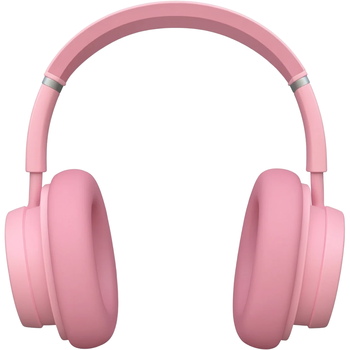 ​Minimalist 3D renderepink headphone icon, inspired by Apple Color Emoji and AirPods Max style, soft matte finish, light baby pink color, clean lines, simple design, bright even studio lighting, clean solid white background, high-definition, detailed and smooth render preto emoji