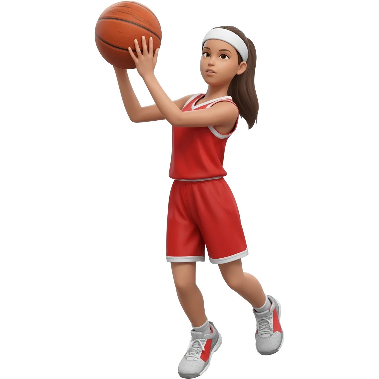 Shooting a basketball emoji