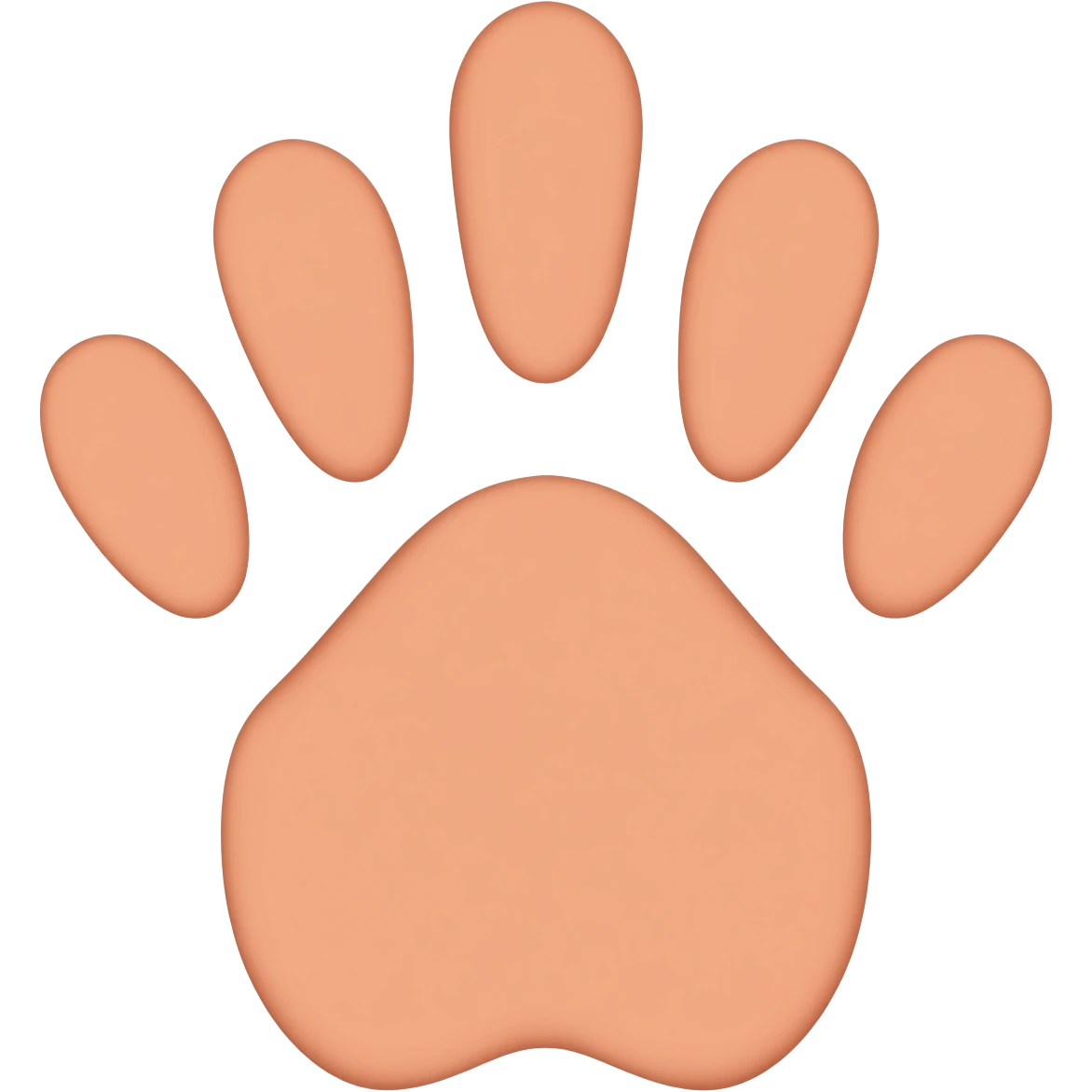 A outline of a chicken foot imprint - shape made by a basic hand using its 3 middle fingers to do it. emoji