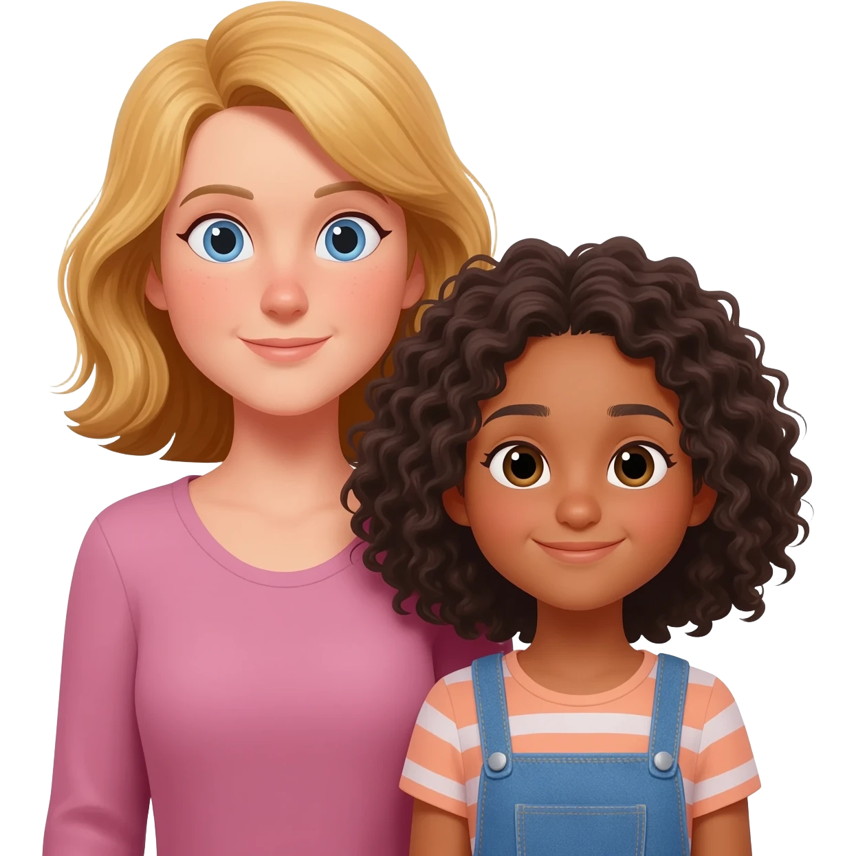 madre rubia e hija morena adolescente emoji