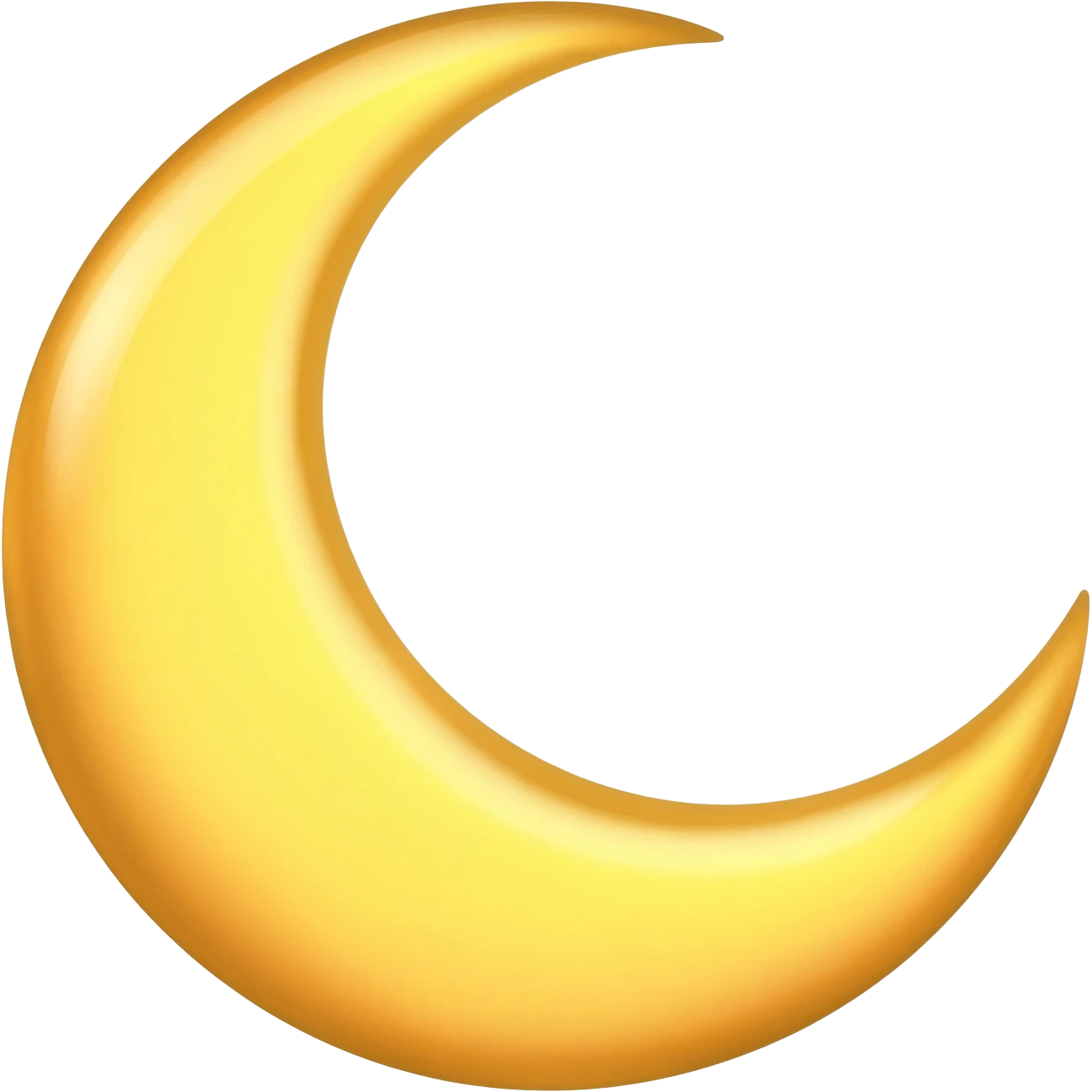 glowly golden crescent moon emoji