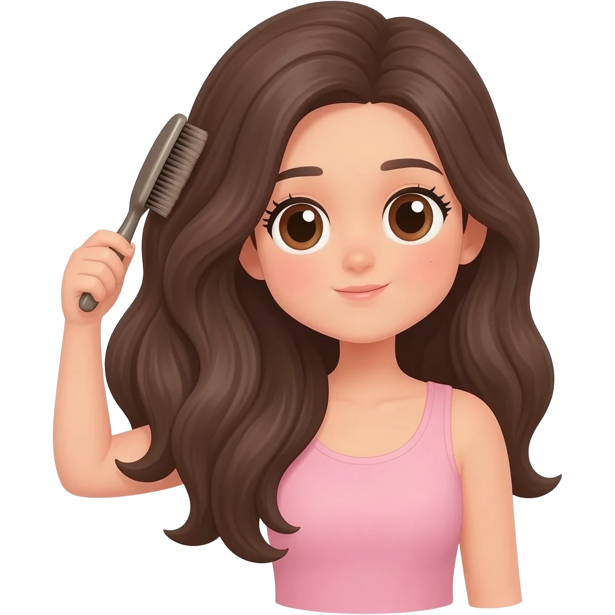 A brushing shy emoji emoji