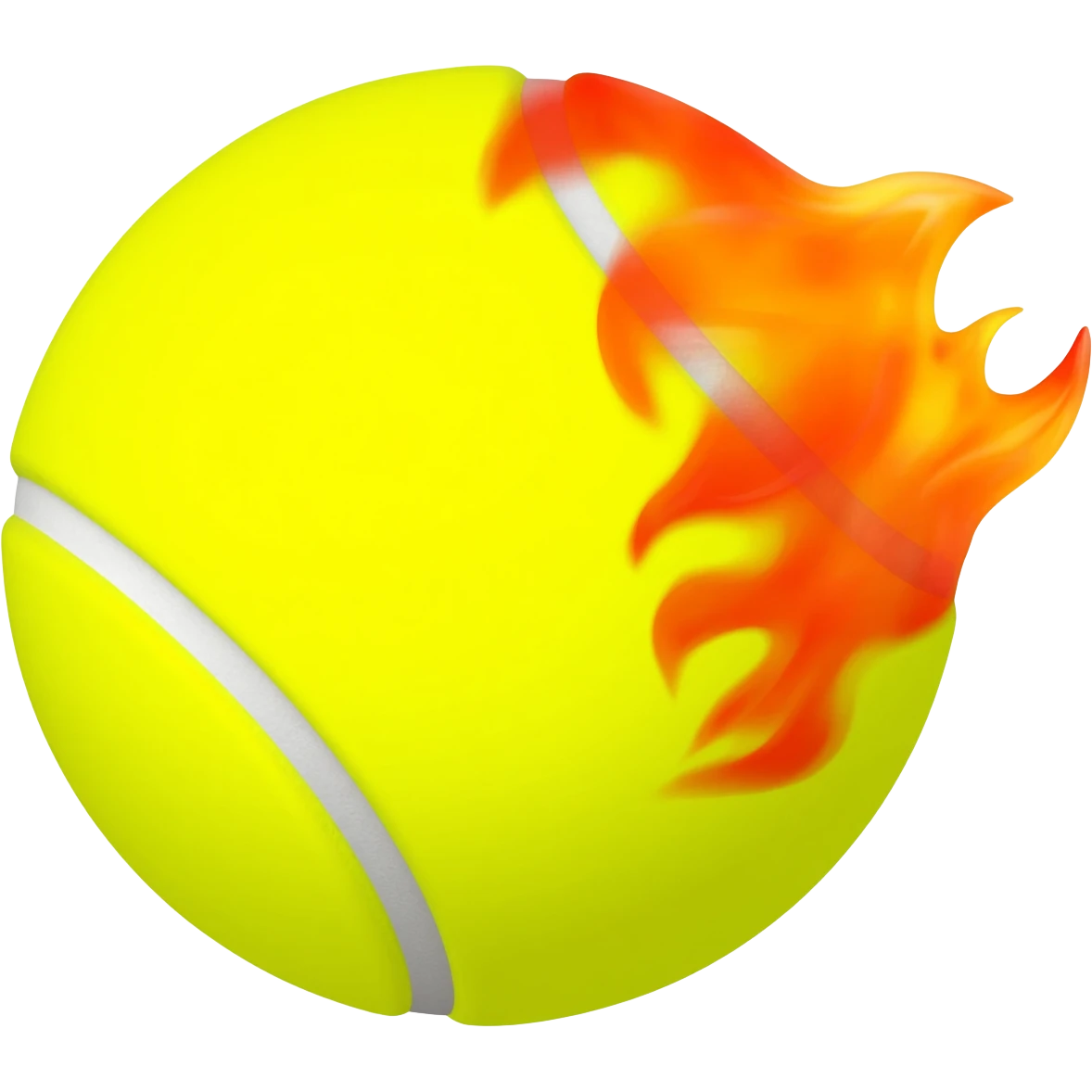 Tennis ball on fire emoji