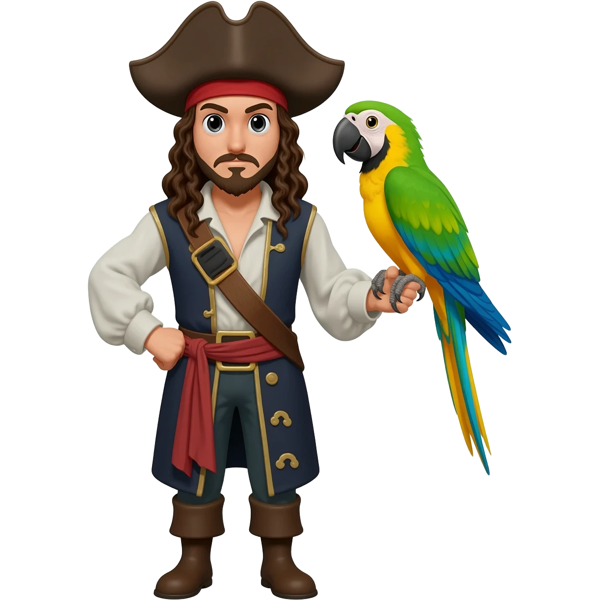 pirate and parrot emoji