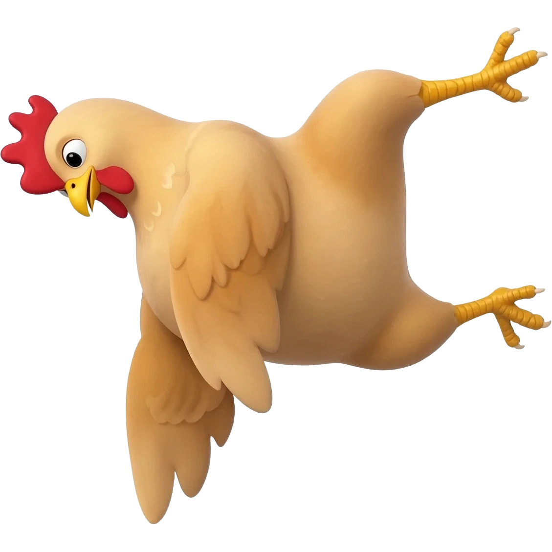 chicken doing a kickflip emoji